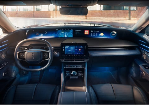 The panoramic display is shown in a 2024 Lincoln Nautilus® SUV. | Hooks Lincoln in Fort Worth TX