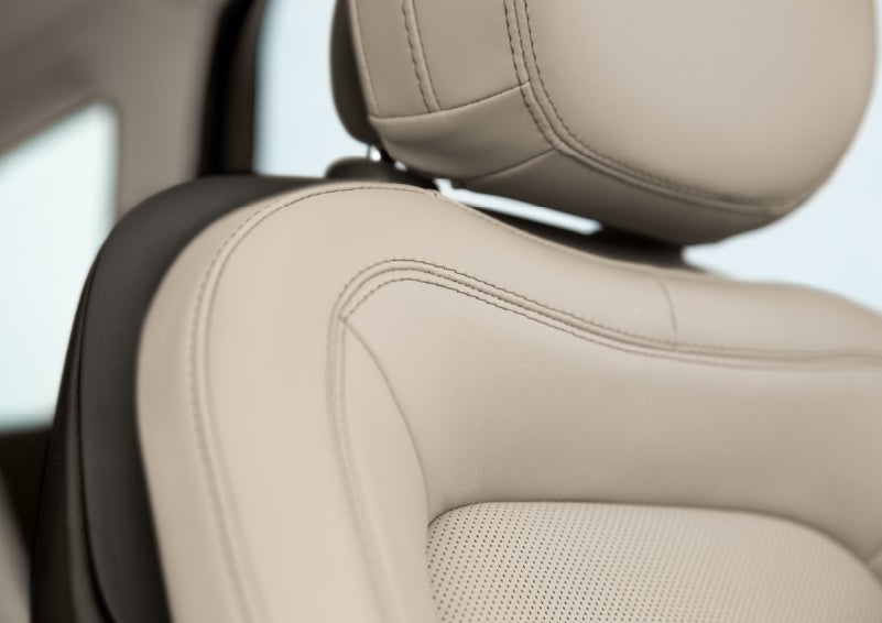 Fine craftsmanship is shown through a detailed image of front-seat stitching. | Hooks Lincoln in Fort Worth TX