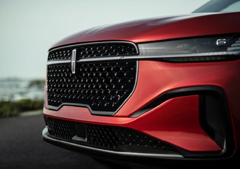 The sleek grille of a 2026 Lincoln Nautilus® SUV with the available Jet Appearance Package makes a bold statement. | Hooks Lincoln in Fort Worth TX