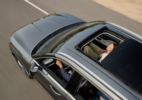 The available panoramic Vista Roof® of a 2027 Lincoln Aviator® SUV is open. | Hooks Lincoln in Fort Worth TX