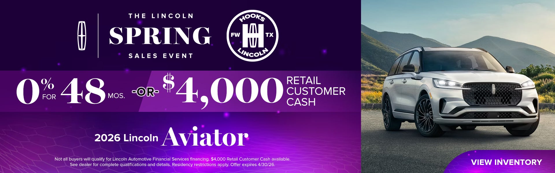 2026 Lincoln Aviator Deals Fort Worth, TX