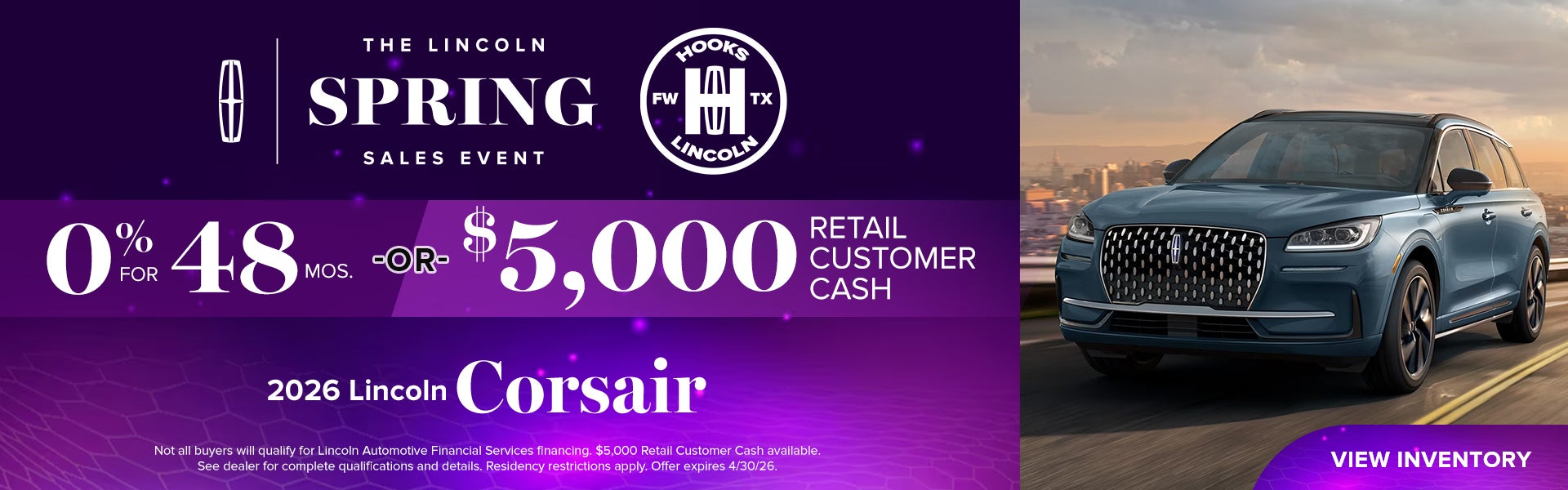 2026 Lincoln Corsair Deals Fort Worth, TX