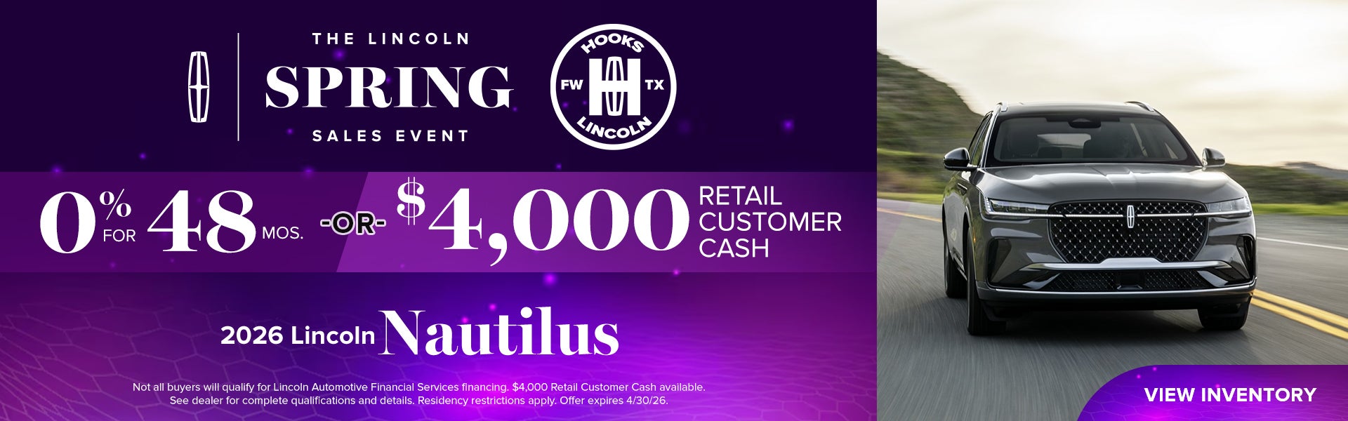 2026 Lincoln Nautilus Deals Fort Worth, TX