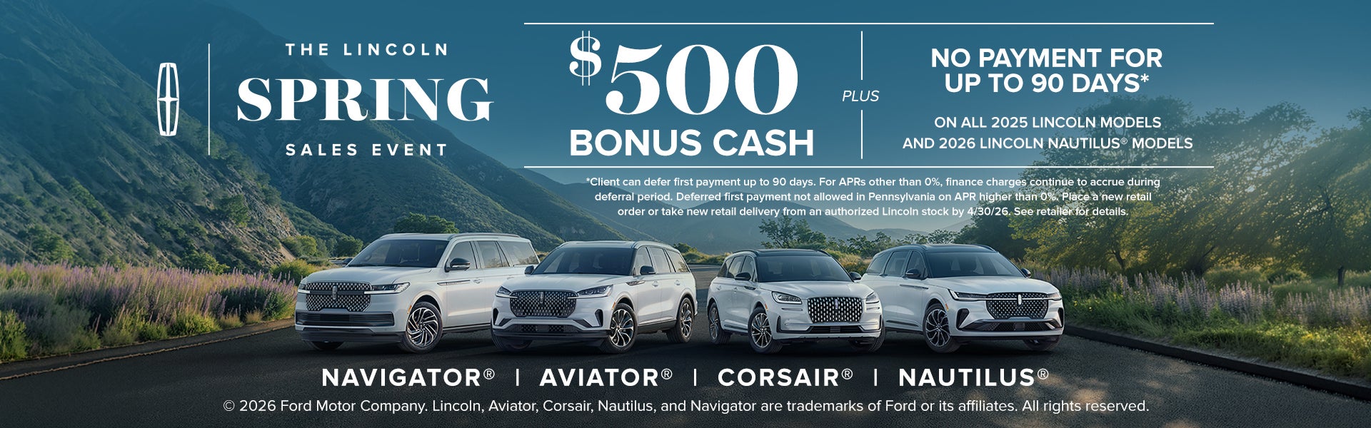 2026 Lincoln Spring Sales Event